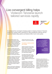 Live convergent billing helps Vodacom Tanzania