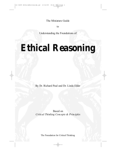 Ethical Reasoning - Critical Thinking
