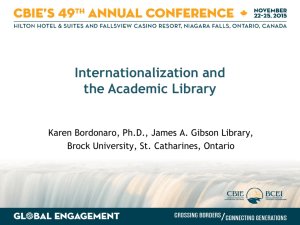 Internationalization and the Academic Library - CBIE-BCEI