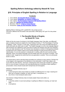 18. Principles of English Spelling