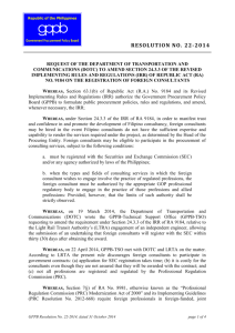 resolution no. 22-2014 - Government Procurement Policy Board