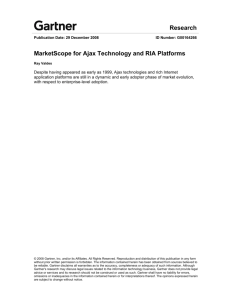 MarketScope for Ajax Technology and RIA Platforms