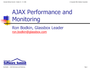 AJAX Performance and Monitoring