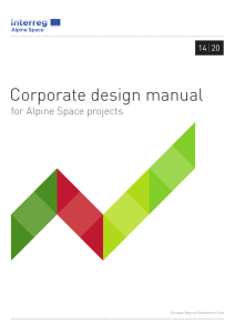 corporate design manual for Alpine Space projects