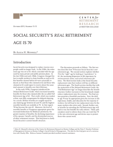 social security's real retirement age is 70