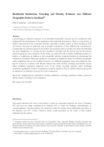 Residential Satisfaction, Crowding and Density
