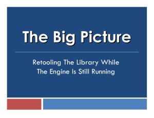 Retooling The Library While The Engine Is Still Running