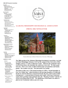 Spring 2006 - Alabama-Mississippi Sociological Association