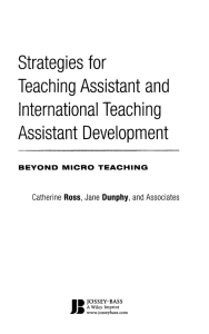 Strategies for Teaching Assistant and International Teaching