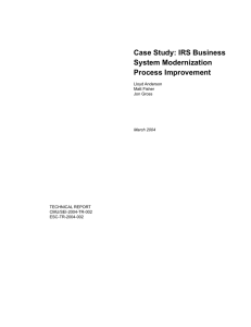 Case Study: IRS Business System Modernization Process