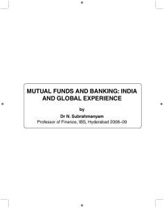 mutual funds and banking - Indian Institute of Banking & Finance