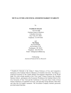 mutual funds and stock and bond market stability