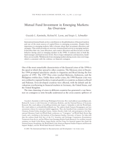 Mutual Fund Investment in Emerging Markets: An Overview