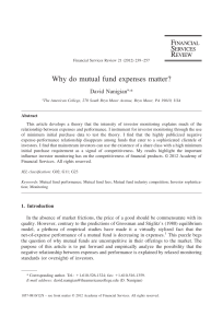 Why do mutual fund expenses matter?