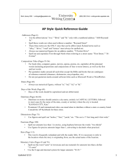 You Should Know These Key Elements Of AP Style. Thee Style Rules