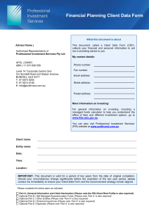 Financial Planning Client Data Form