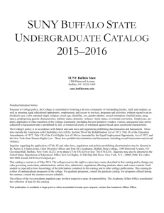 SUNY Buffalo State Undergraduate Catalog