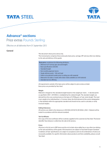 Advance ® Sections Price List 09/13