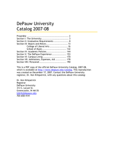 2007-08 - DePauw University