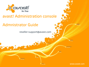 avast! Administration console Admnistrator Guide
