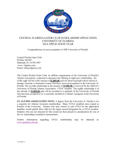 central florida gator club scholarship application university of florida
