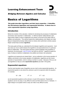 Basics of Logarithms - Portal