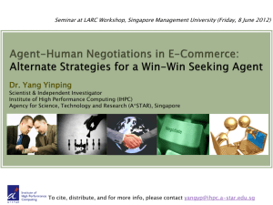 Agent-Human Negotiations in E-Commerce