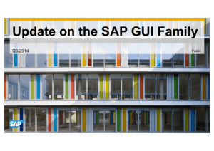 Update on the SAP GUI Family