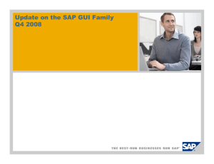 1. What is the SAP GUI Family