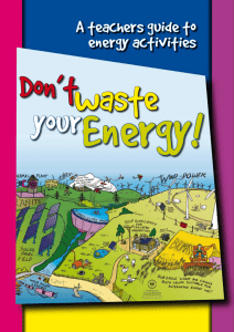 A teachers guide to energy activities