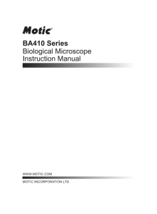 Motic BA410 Manual