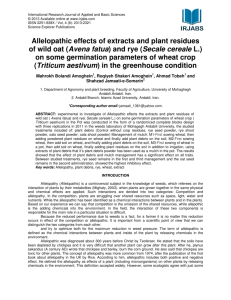 Allelopathic effects of extracts and plant residues of wild oat (Avena