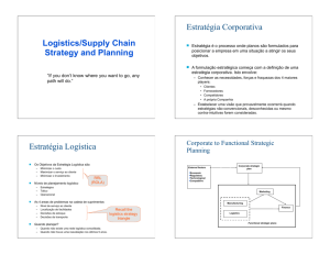 Logistics/Supply Chain Strategy and Planning Estratégia
