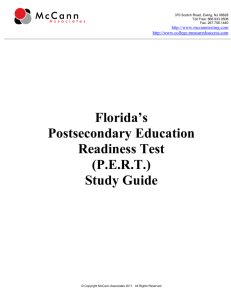 (PERT) Study Guide - Florida Department of Education