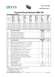 Thyristor/Diode Modules M## 700