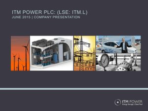 ITM Power Company Presentation, June 2015