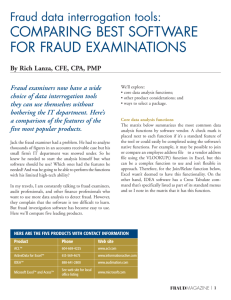 comparing best software for fraud examinations