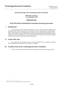 TEC/2015/11/14 Draft TEC Brief on distributed renewable electricity