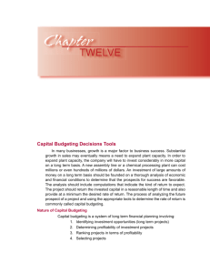 Capital Budgeting Decisions Tools