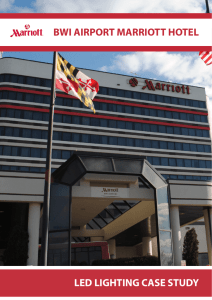 bwi airport marriott hotel led lighting case study