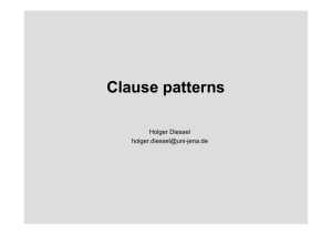 11. Clause patterns