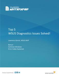 Top 5 WSUS Diagnostics Issues Solved!