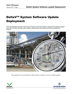 DeltaV System Software update Deployment