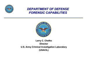 department of defense forensic capabilities