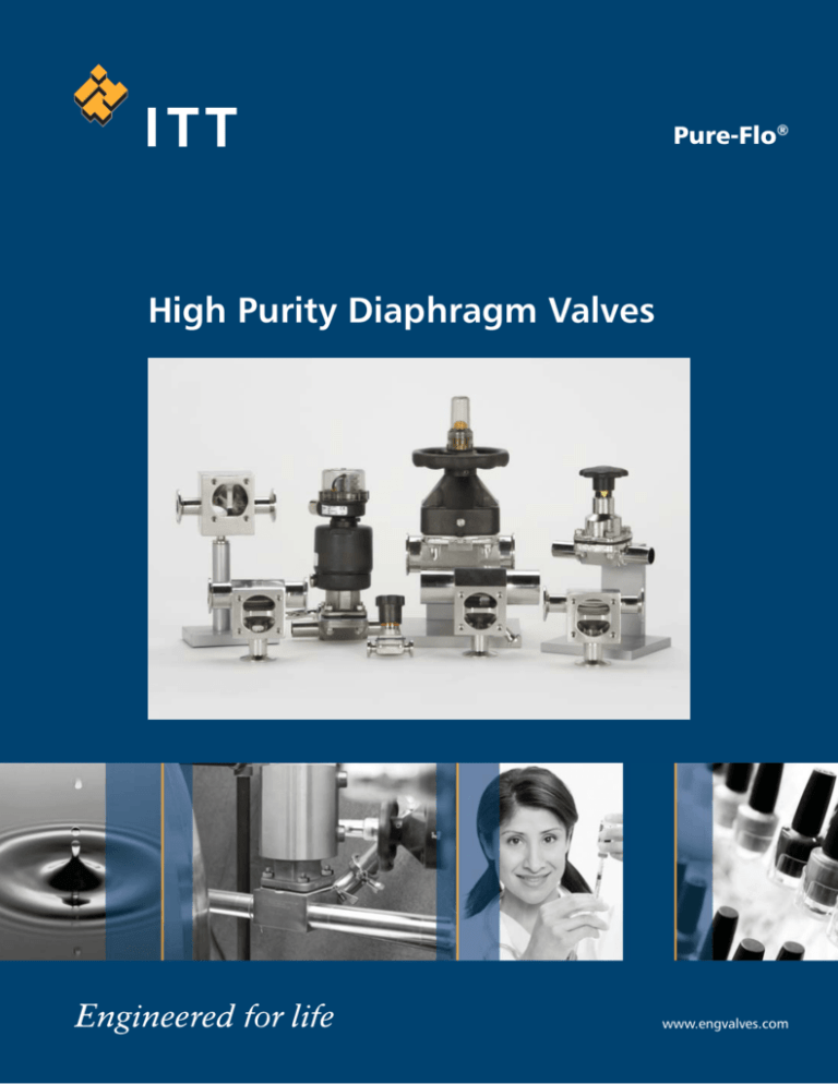 A217 Sanitary Diaphragm Valve  USED ITT Industries Pure Flo 1.5" 