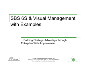 SBS 6S & Visual Management with Examples