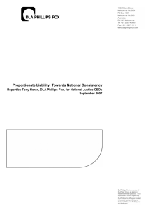 Proportionate Liability: Towards National Consistency