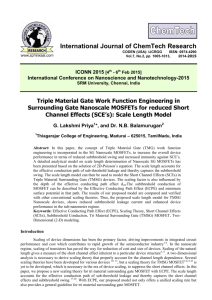 Triple Material Gate Work Function Engineering in Surrounding Gate