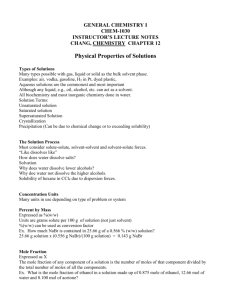 Chapter 12. Physical Properties of Solutions