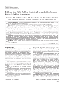 Evidence for a right cochlear implant advantage in simultaneous